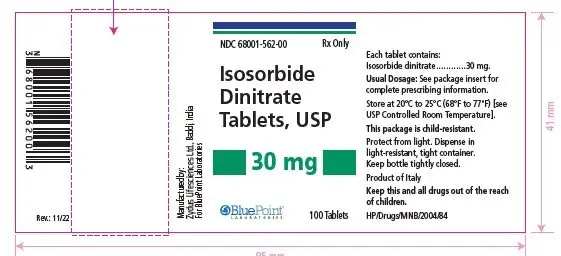 30mg 100 Tablets Label